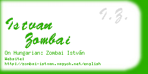 istvan zombai business card